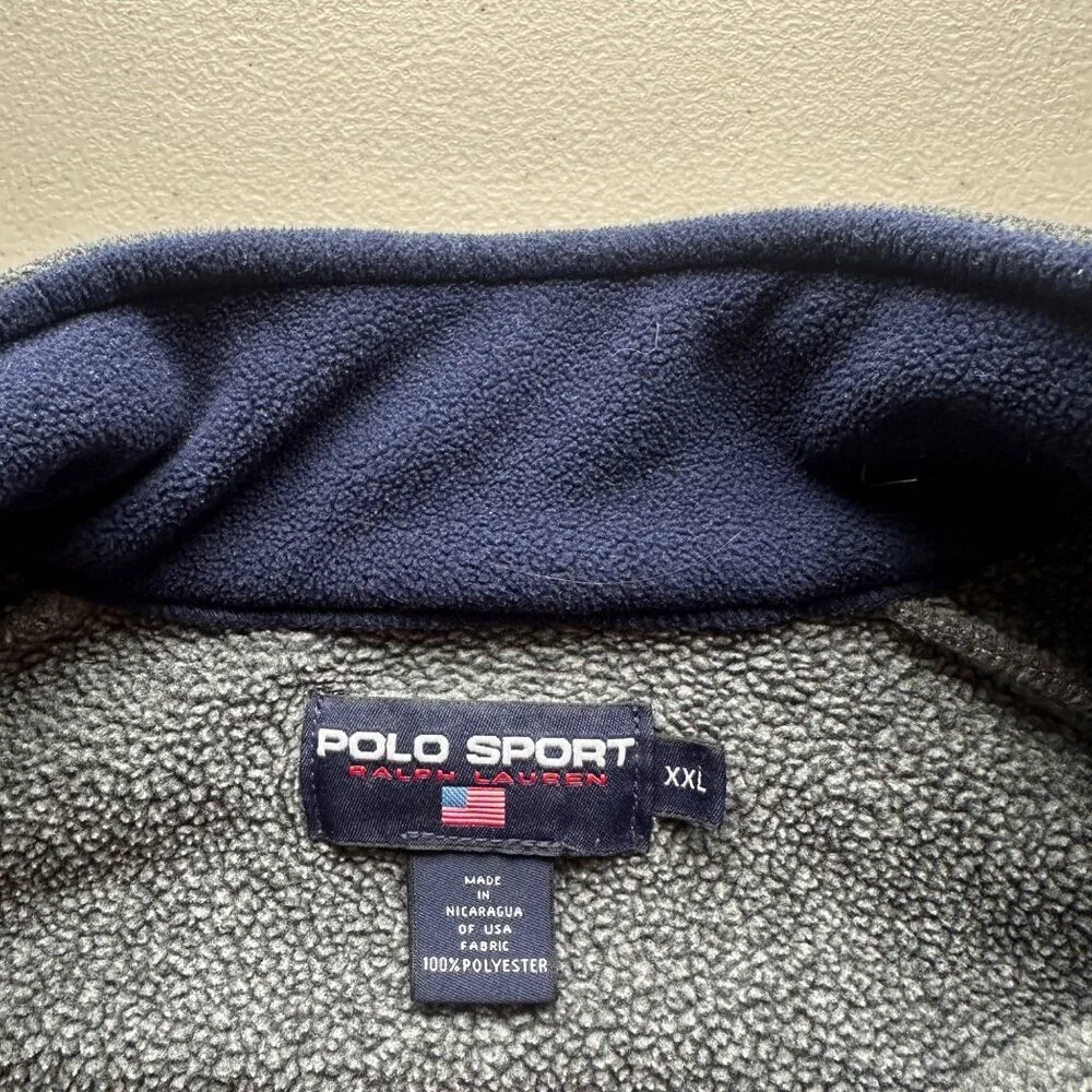 VTG Polo Sport Ralph Lauren Quarter Fleece Sweatshirt Mens Size XXL Y2K Pullover